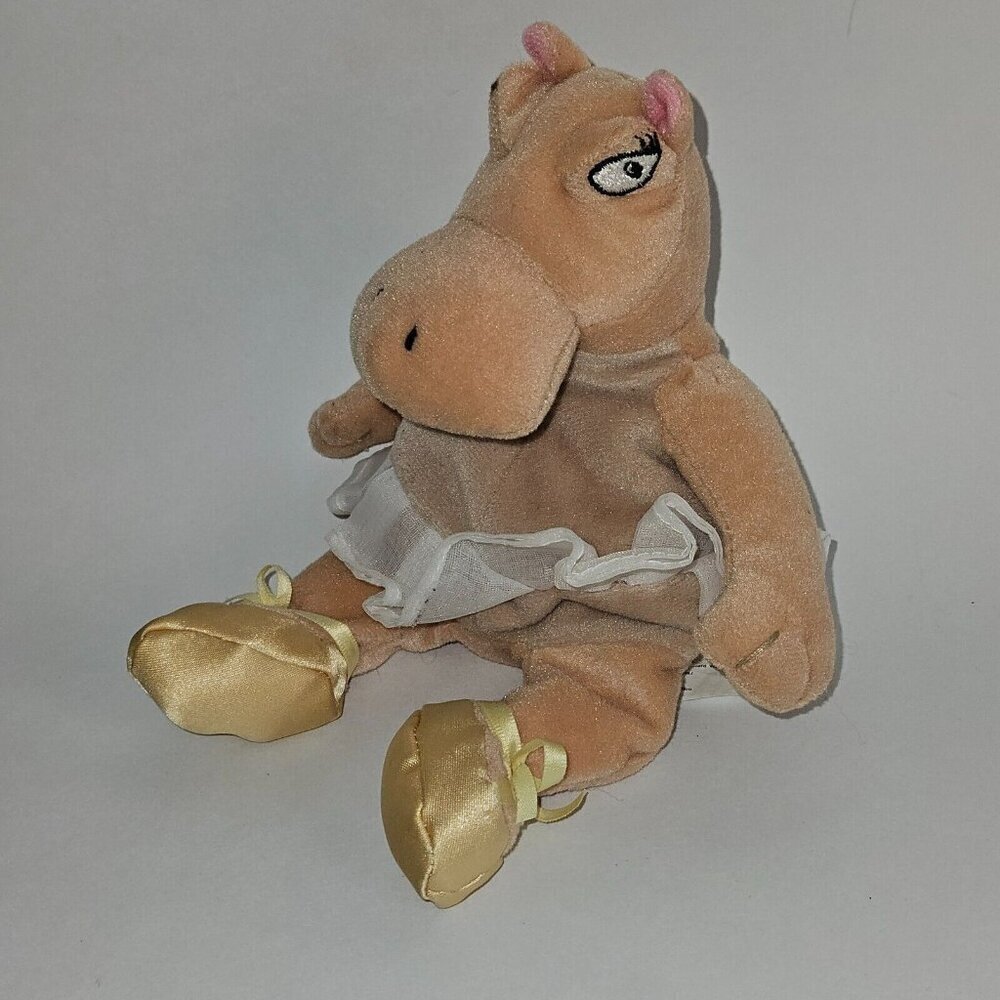 VTG Fantasia Hippo Disney 8" Bean Bag Plush Stuffed Animal Toy